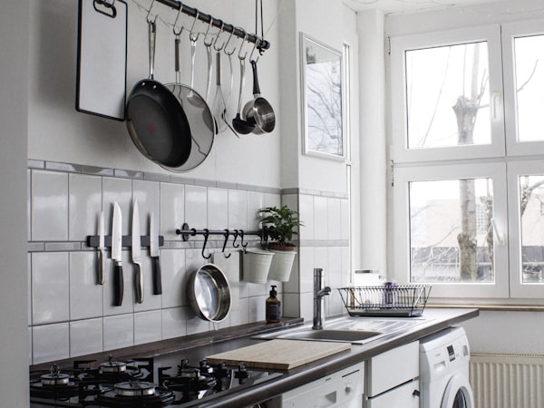 White built-in dishwasher