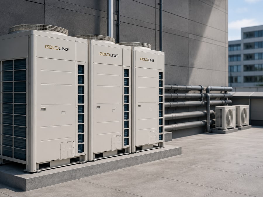 Bank of VRF outdoor condenser units