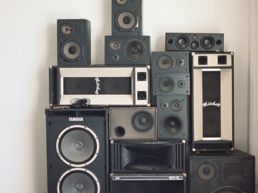 Stacked professional audio speakers