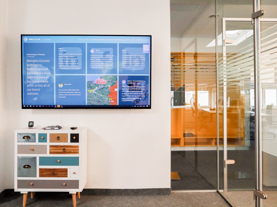 Wall-mounted commercial display panel