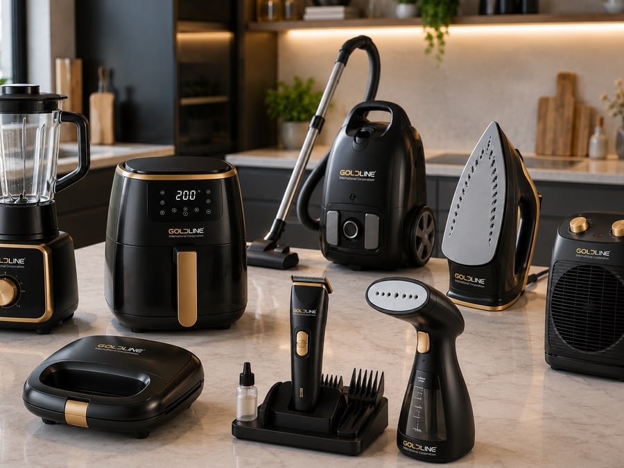 Black and gray countertop blender